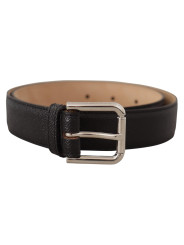 Belts Sleek Black Authentic Leather Belt 1.140,00 € 8058301888379 | Planet-Deluxe