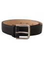 Belts Sleek Black Authentic Leather Belt 1.140,00 € 8058301888379 | Planet-Deluxe