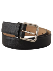 Belts Sleek Black Authentic Leather Belt 1.140,00 € 8058301888379 | Planet-Deluxe