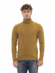 Sweaters Elegant Turtleneck Ribbed Sweater in Brown 220,00 €  | Planet-Deluxe