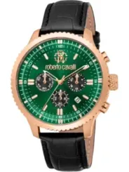 "Roberto Cavalli Uhren im Sale | Roberto Cavalli Herren Chronograph Schwarz - Stilvoll & Multifunktional online kaufen"|Planet-Deluxe