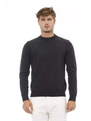 Sweaters Elegant Crewneck Wool Sweater in Timeless Black 380,00 € 8100002689912 | Planet-Deluxe