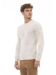 Sweaters Beige Merino Wool Crewneck Classic Sweater 480,00 € 8100001000510 | Planet-Deluxe