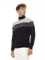 Sweaters Elegant Mock Neck Ribbed Sweater 390,00 € 8100002456859 | Planet-Deluxe