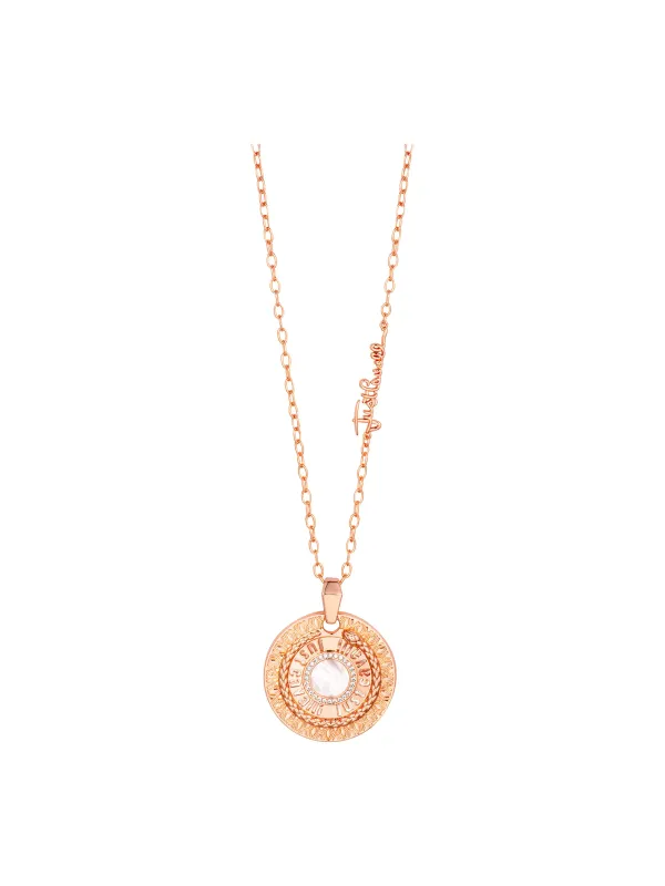 Just Cavalli Goldene Damenhalskette mit Strass & Spirale