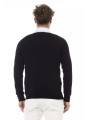 Sweaters Elegant V-Neck Sweater in Sleek Black 330,00 € 8100002458136 | Planet-Deluxe