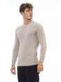 Sweaters Classic Beige Crewneck Luxury Sweater 390,00 € 8100002457504 | Planet-Deluxe