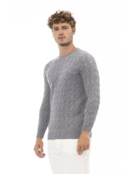 Sweaters Exquisite Gray Crewneck Sweater 390,00 € 8100002457405 | Planet-Deluxe