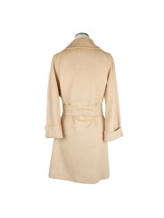 Jackets & Coats Elegant Beige Wool Coat with Waist Belt 2.300,00 €  | Planet-Deluxe