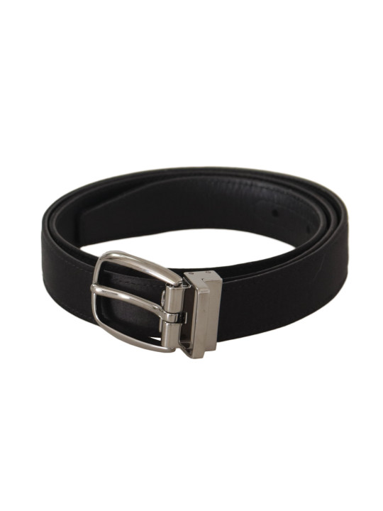 Belts Elegant Silk Leather Belt with Logo Buckle 960,00 € 8058301887396 | Planet-Deluxe