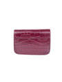 Violette Kunstleder Handtasche mit Klappe
