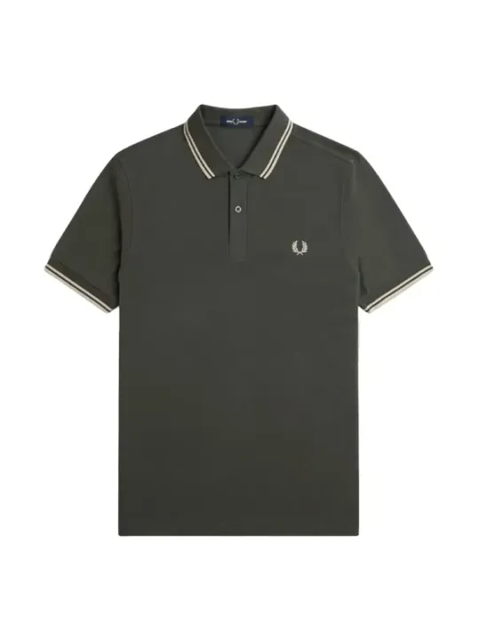 "Fred Perry Poloshirts im Sale | Fred Perry Herren Polo Grün 100% Baumwolle Kurzarm online kaufen"|Planet-Deluxe