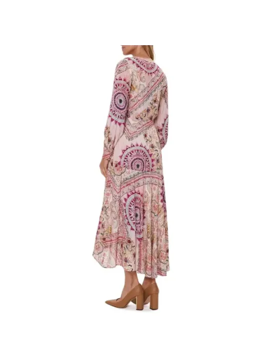"Guess Kleider im Sale | Guess Damen V-Ausschnitt Kleid Rosa online kaufen"|Planet-Deluxe