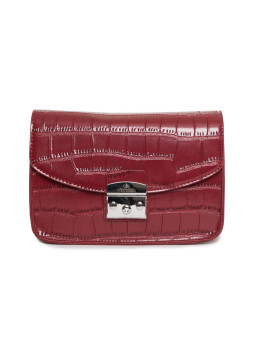 Krokoprägung kleine rote Handtasche Egon