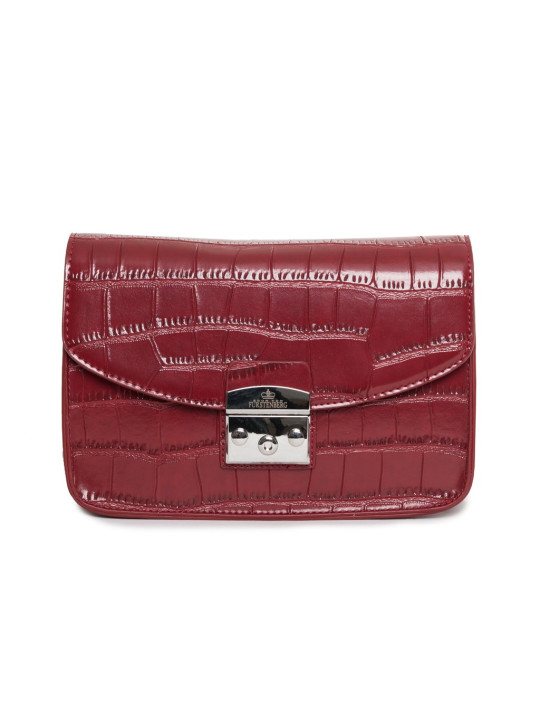 Krokoprägung kleine rote Handtasche Egon