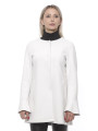 Jackets & Coats Elegant White Neoprene Woman Coat 300,00 € 200000001082 | Planet-Deluxe