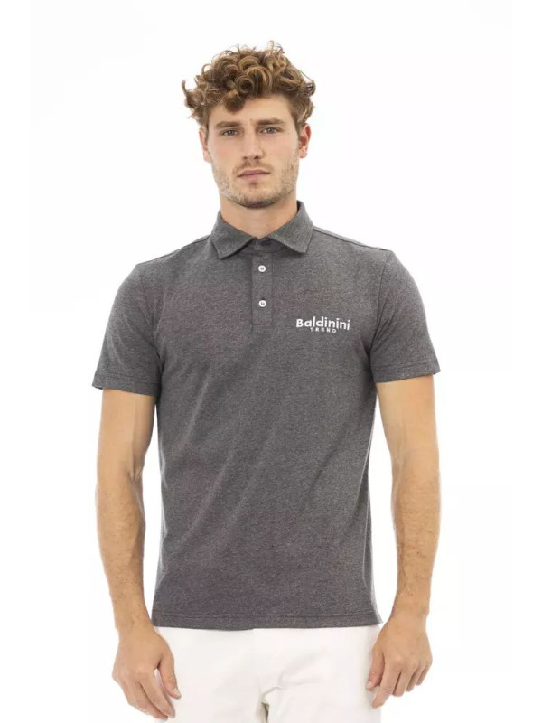 Polo Shirt Chic Gray Embroidered Logo Polo Shirt 220,00 € 2000051672544 | Planet-Deluxe