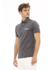 Polo Shirt Chic Gray Embroidered Logo Polo Shirt 220,00 € 2000051672544 | Planet-Deluxe