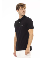 Polo Shirt Sleek Black Cotton Polo with Elegant Embroidery 260,00 € 2000050854712 | Planet-Deluxe