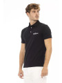 Polo Shirt Elegant Black Embroidered Polo Tee 220,00 € 2000051671844 | Planet-Deluxe