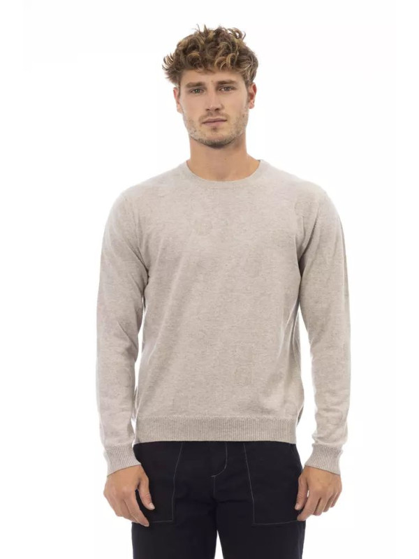 Sweaters Beige Crewneck Comfort Blend Sweater 350,00 € 8100002453988 | Planet-Deluxe