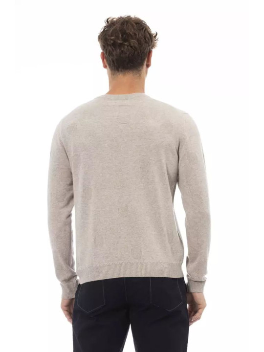 Sweaters Beige Crewneck Comfort Blend Sweater 350,00 € 8100002453988 | Planet-Deluxe
