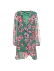 "Guess Kleider im Sale | Guess Blumenkleid V-Ausschnitt Langarm online kaufen"|Planet-Deluxe
