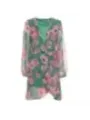 "Guess Kleider im Sale | Guess Blumenkleid V-Ausschnitt Langarm online kaufen"|Planet-Deluxe