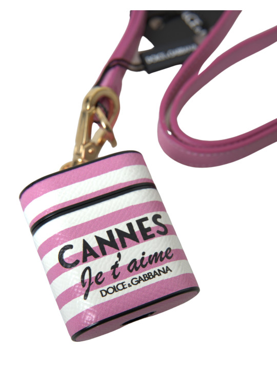 Other Chic Pink Stripe Leather Airpods Case 350,00 € 8054802872435 | Planet-Deluxe