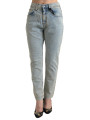 Jeans & Pants Chic Mid Waist Skinny Jeans in Blue 1.270,00 € 8050246187609 | Planet-Deluxe