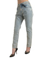 Jeans & Pants Chic Mid Waist Skinny Jeans in Blue 1.270,00 € 8050246187609 | Planet-Deluxe