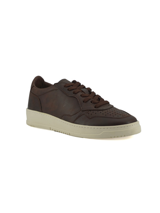 Sneakers Exclusive Leather Fabric Sneakers in Brown 320,00 €  | Planet-Deluxe