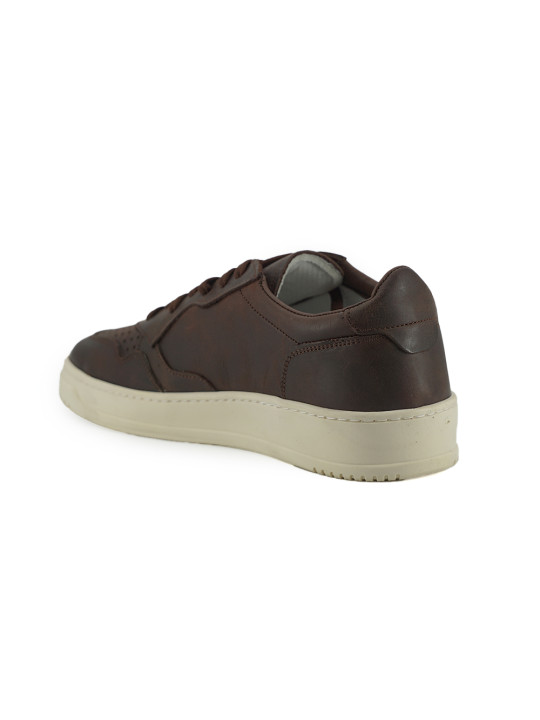 Sneakers Exclusive Leather Fabric Sneakers in Brown 320,00 €  | Planet-Deluxe