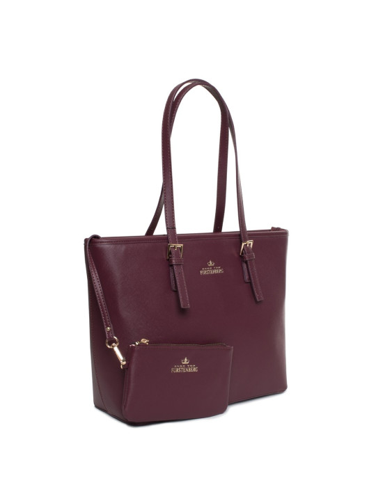 Dunkelbraune Luxus Handtasche mit Logo