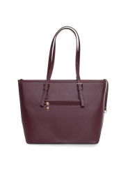 Magenta Leder Schultertasche mit Riemen