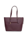 Magenta Leder Schultertasche mit Riemen