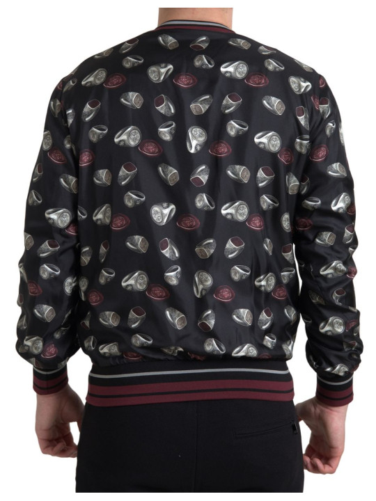 Sweaters Elegant Silk Crewneck Pullover - Black Multicolor 2.740,00 € 8054802214075 | Planet-Deluxe