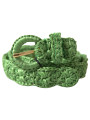 Belts Elegant Green Viscose Belt with Metal Buckle 920,00 € 8058301883725 | Planet-Deluxe