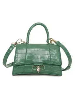 Egon Von Furstenberg Grüne Krokotasche - Elegante Damenhandtasche