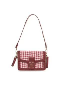 Egon Von Furstenberg Rote Damenhandtasche mit Magnetverschluss