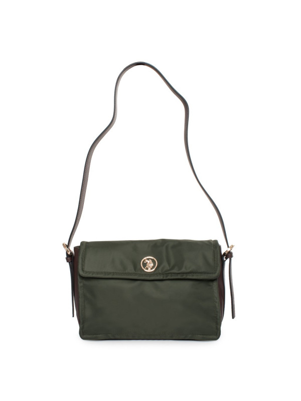 Grüne Nylon Schultertasche mit Logo Grüne Nylon Schultertasche mit Logo