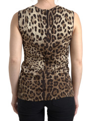 Tops & T-Shirts Elegant Leopard Print Tank Top 1.140,00 € 8051043522853 | Planet-Deluxe