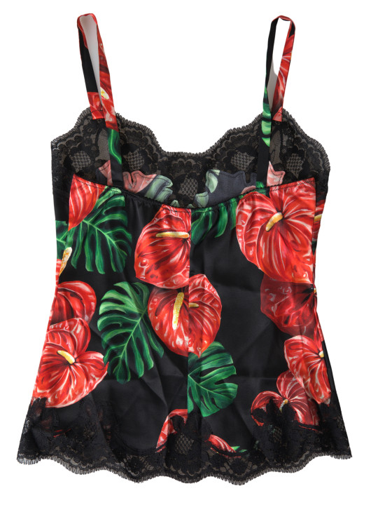 Underwear Anthurium Print Silk Camisole Top 1.700,00 € 8057155107599 | Planet-Deluxe