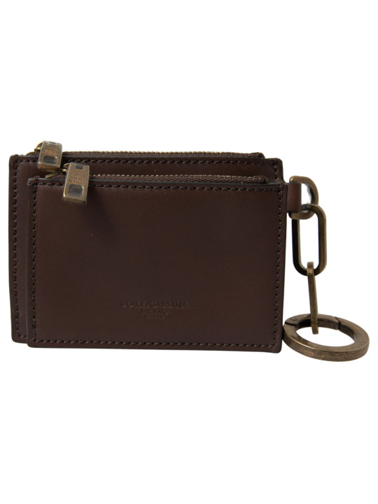 Wallets Elegant Brown Leather Coin Purse Wallet 460,00 € 8050249423247 | Planet-Deluxe