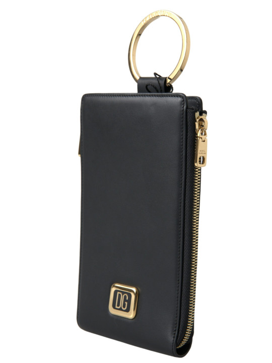 Wallets Elegant Black Leather Cardholder with Zip Detail 990,00 € 8050249422806 | Planet-Deluxe