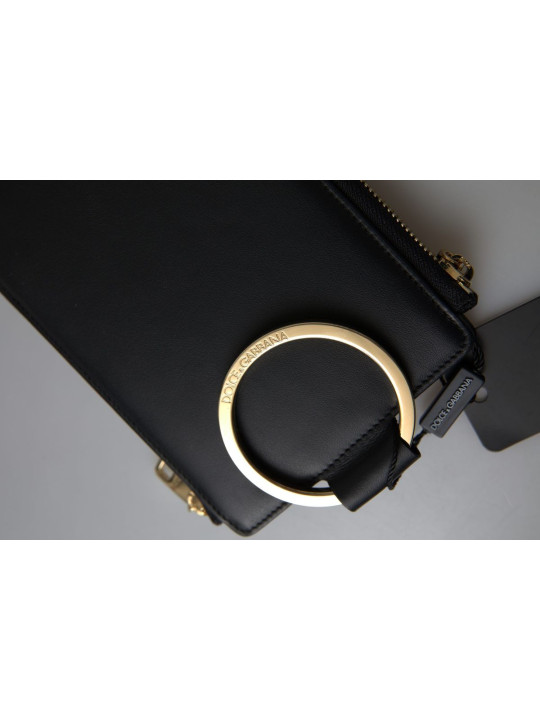 Wallets Elegant Black Leather Cardholder with Zip Detail 990,00 € 8050249422806 | Planet-Deluxe