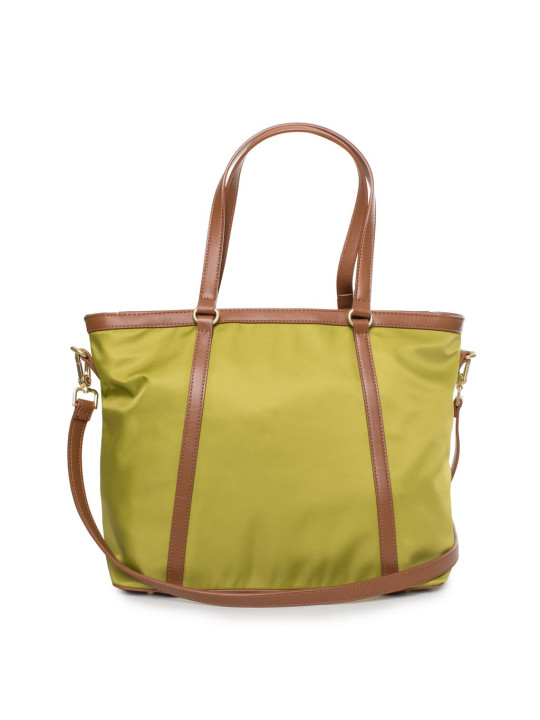 Grüne Leder Schultertasche mit Gurt
