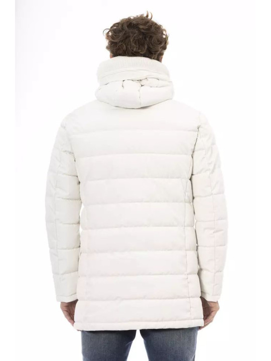 Jackets Elegant White Hooded Zip Jacket 830,00 € 2000051577702 | Planet-Deluxe