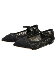 Flat Shoes Elegant Black Lace Flats 1.810,00 € 8058091308491 | Planet-Deluxe