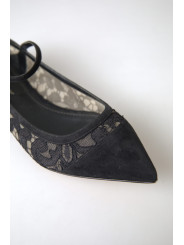 Flat Shoes Elegant Black Lace Flats 1.810,00 € 8058091308491 | Planet-Deluxe